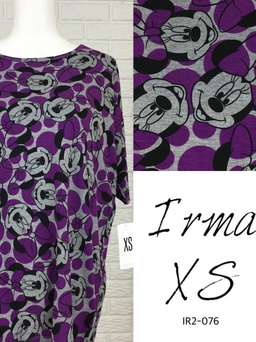 LuLaRoe Disney Irma Top - Minnie Mouse